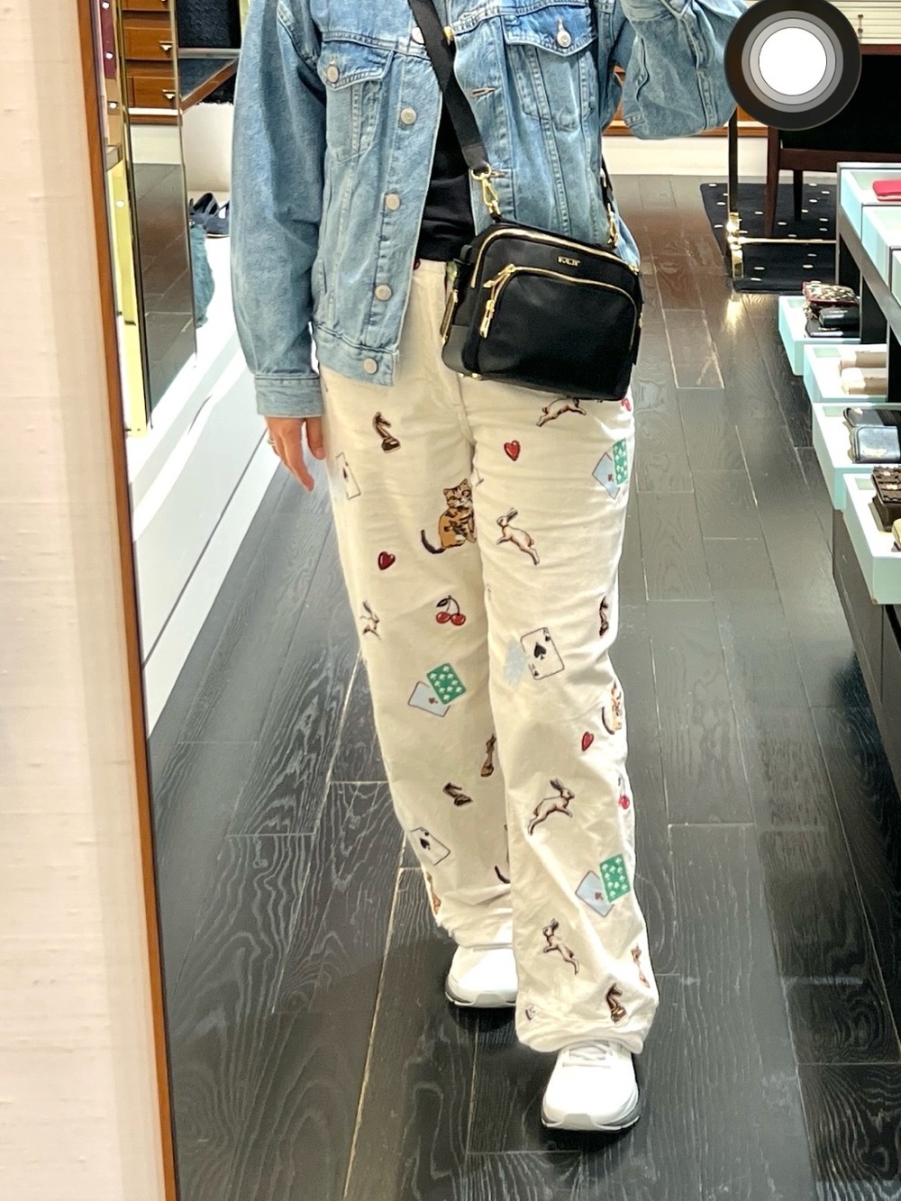 Anthropologie Maeve Printed Cream Pants 29 Tall